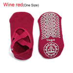 Bandage Yoga Socks Quick-dry Pilates Wine Red