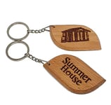Summer House Engraved Wooden Keyring Keychain Key Ring