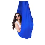 YANFEI Indoor Therapy Swing for Kids with Special Needs Cuddle Up To 440lbs Aspergers and Sensory Integration Child Elastic Parcel Steady Seat Hammock (Color : DARK BLUE, Size : 150X280CM/59X110IN)