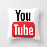 Jennifer Davidson 3D Youtube 18x18 Cushion Insert Soft Microfibre Social Media with Filled Cushions for Sofa Designed,Printed UK Made
