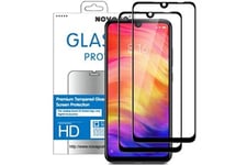 Novago Protection écran smartphone Film de protection vitre verre trempe transparent pour xiaomi redmi 8 , 8a [ lot 2 recouvre tout l'écran ]