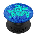PopSockets Teal Blue Sea Turtle Phone Button Holder Pop Out Back Knobs PopSockets PopGrip: Swappable Grip for Phones & Tablets