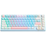 ONIKUMA G52 82 Keys RGB Lighting Wired Mechanical Keyboard, Type:Brown Switch(Sky Blue)