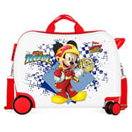 Disney Mickey Joy Multicoloured Kids Rolling Suitcase 50x38x20 cm Rigid ABS Combination lock 34 Litre 2.1 Kg 4 Wheels Hand Luggage