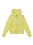 Juicy Couture Girls Velour Zip Through Hoodie - Light Yellow