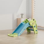 (Green)Kids Slide Portable Plastic Stable Structure Toddler Slide High Strength