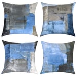 GSPIRIT Cushion Cover, Set of 4 Artwork Contemporary Decorative Home Throw Pillow Covers for Garden Bedroom Sofa Living Room 45cm x 45cm,18X18 Inches