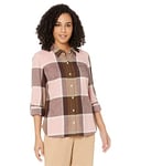 Tommy Hilfiger Women's Button-Down Shirts, Casual Tops, Brdl Rose MLTI, XS