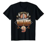 Youth This Brave Little Viking Is 9 - Cool Viking 9th Birthday T-Shirt