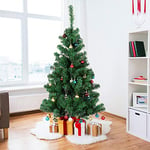 Uten Sapin de Noël Artificiel 180cm Arbre de Noël Vert Décoration Fêtes de Noël avec Support en Métal 600 Branches