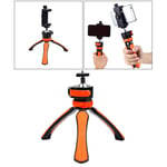 Léger Mini Trépied Stand pour Smartphone et Petite Caméra Bureau Trépied Support de Téléphone portable Support de Table Orange