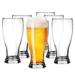 Glasmark Krosno Lot de 6 verres à bière 0,5 l pour bière, chope à bière, verre à bière artisanale, verre à bière, verre à bière, verre passe au lave-vaisselle, 6 x 500 ml