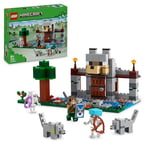 LEGO Minecraft The Wolf Stronghold Fortress Set, Building Toy for 8 Plus Year Old boys & Girls, Incudes Crafting Table, 2 Skeleton and Wolf Figures for Castle Action, Birthday Gift for Kids 21261