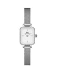 Daniel Wellington Quadro Mini Lumine Bezel 15x18 Silver/White Watch, One Colour, Women
