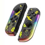 Trådlös Handkontroll Kompatibel med Nintendo Switch, OLED, Lite Gamepad Joystick (L/R) Ersättning med RGB Höger Lila Grön Purple Green