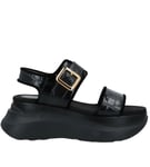 Mulberry Platform Sandals Size UK 5 EU 38 Track Sporty Shoes - Croc Print Black