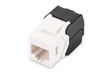 DIGITUS Keystone Module Cat 5e Unshielded - RJ45 jack - 100 MHz - 1GBase-T - AWG 26-22 - tool-free mounting - white