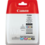 Canon CLI-581 Multipack Ink Cartridges, CLI-581BK CLI-581C CLI-581M CLI-581Y New