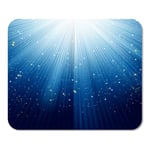 Mousepad Computer Notepad Office Yellow Burst Snowflakes and Stars Descending on Path of Blue Light File Sky Gold Ray Home School Game Player Computer Worker Inch