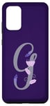 Galaxy S20+ Purple Elegant Lavender Floral Letter G Monogram Case