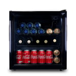 Mini Drinks Fridge, Table Top 50L Beer / Wine Cooler With Glass Door DC2BL
