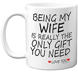 Stuff4 Valentines Mugs - Being My Wife Mug - Funny Valentine's Day Wife Gifts from Husband, Perfect for Birthday Anniversary Christmas, 11oz Ceramic Dishwasher Safe Coffee Cup - Made in The UK