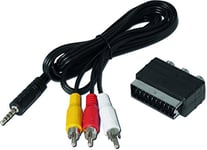 TechniSat Kit Jack RCA/Péritel Adaptateur pour Technisat Récepteur (Compatible avec Les DigiPal T2 HD et DigiPal T2 DVR, Digit S3 HD, Digit S3 DVR) Noir