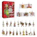 Adventskalender 2024 Gränsöverskridande Ny Grinch Jul Blind Box Grönhårig Monster 24-dagars Halloween Nedräkningskalender Blind Box (FMY) B