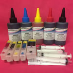 Refillable ARC Cartridges +REFILL INK for Epson Premium XP 510 520 600 700 710