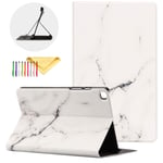 Case Fit Samsung Galaxy Tab A 8.0 2019 [Model SM-T290/T295], Uliking Marble Map Series PU Leather Shockproof Multi-Angles Stand Slim Lightweight Cover for Galaxy Tab A T290/ T295 8.0" 2019, White