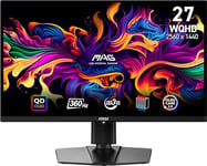 MSI MAG 271QPX QD-OLED écran gaming 26.5 pouces WQHD - Dalle 2560 x 1440 Quantum Dot OLED, 360Hz / 0,03ms, 99.1% DCI-P3, ΔE≤2, DisplayHDR True Black 400 - DP 1.4a, HDMI 2.1, USB Type-C