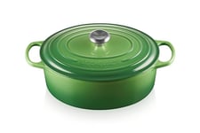 Le Creuset Signature Enamelled Cast Iron Oval Casserole Dish With Lid, 31 cm, 6.3 Litre, Bamboo, 21178314082430