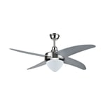 60W takfläkt - LED, RF-kontroll, 4 blad, AC motor - Kulör : 3-i-1