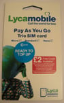 Lyca Mobile Sim Card - UK Only with £2.00 Free Balance International Calls