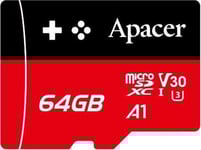 Karta Över Microsdxc Apacer Gaming 64Gb (100/80 Mb/S) Klass 10 Uhs-I U3 V30 A1