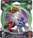 Mighty Morphin Power Rangers - 2.5"-inch BLUE RANGER & ALPHA 5 Stylised Figures