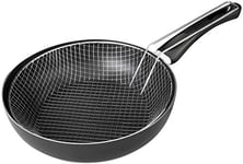 Ibili Indubasic Frying Pan Set with Basket, Aluminium, Black/Silver, 26 x 26 x 6 cm