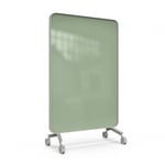 Glasskrivtavla Frame Mobile, Färg Fair 550 - Grön, Ram Grå (Soft 150), Storlek B120 x H196 cm