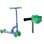 Ozbozz My First Scooter & Scootaheadz: Kids Scooter Accessories | Scooter Dinosaur Green | Fits Most Childrens 2 Wheeled and 3 Wheeled Scooters | T-Bar Handle Scooter Dinosaur Head for Boys and Girls