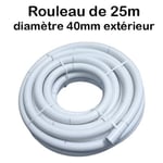Couronne Rouleau 25m Tuyau Piscine PVC  Pression Souple Semi-Rigide à coller diamètre Ø 40mm  extérieur 4cm 40 mm