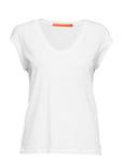 Cc Heart Basic V-Neck T-Shirt Tops T-shirts & Tops Short-sleeved White Coster Copenhagen