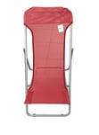 Garden Friend S1622042, Chaise Longue de Plage en Acier et textilène 450 g/m² Couleur Rouge