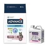 10 kg Advance torrfoder + 6,36 kg Arena Multiperformance kattströ på köpet! - Sterilized Senior +10 med kyckling