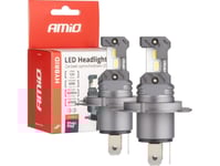 Led-Lampor För Bilar Hybridserie H4 H19 6000K Canbus 60W Amio-04114
