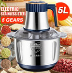 5L Electric Meat Grinder Mincer Mixer Blender Food Chopper Processor Blenders UK