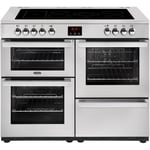 Belling Cookcentre 110E Professional 110cm Electric Range Cooker with Ceramic Hob - Stainless Steel steel