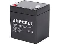 Japcell AGM-batteri 12V - JC12-4.5, 4,5Ah 4,8mm terminaler blybatteri