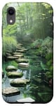Coque pour iPhone XR Zen Garden Livres Nature Paisible Bambou Vert