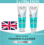 2 x 100g New Olay Luminous Skin Radiant Brightening Foaming Cleanser Face wash