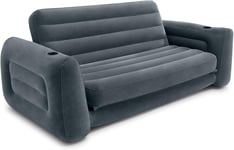 Intex Pull-Out Inflatable Bed Series Queen Sofa, Gray 